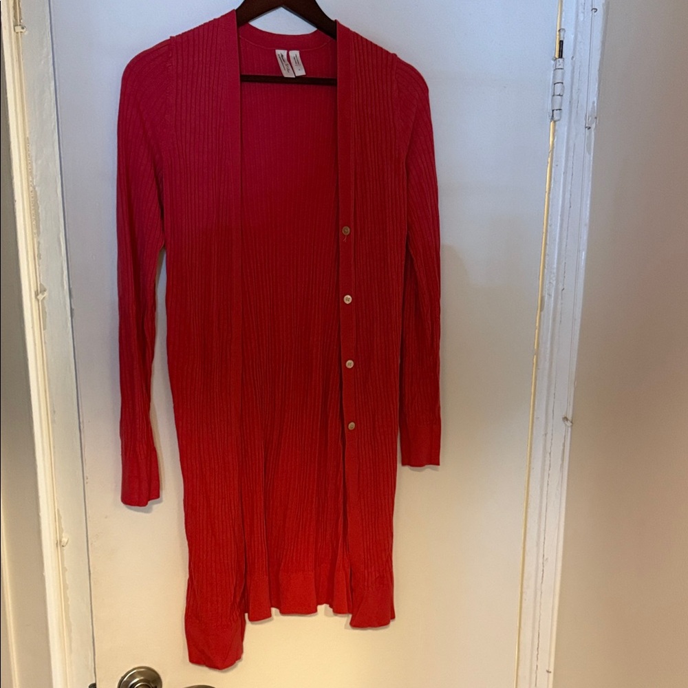 Anthropologie Vibrant Red Cardigan